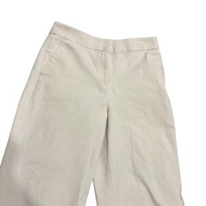 Ann‎ Taylor Loft Women's Size 4 Wide Leg Ivory Cream Crop Pants